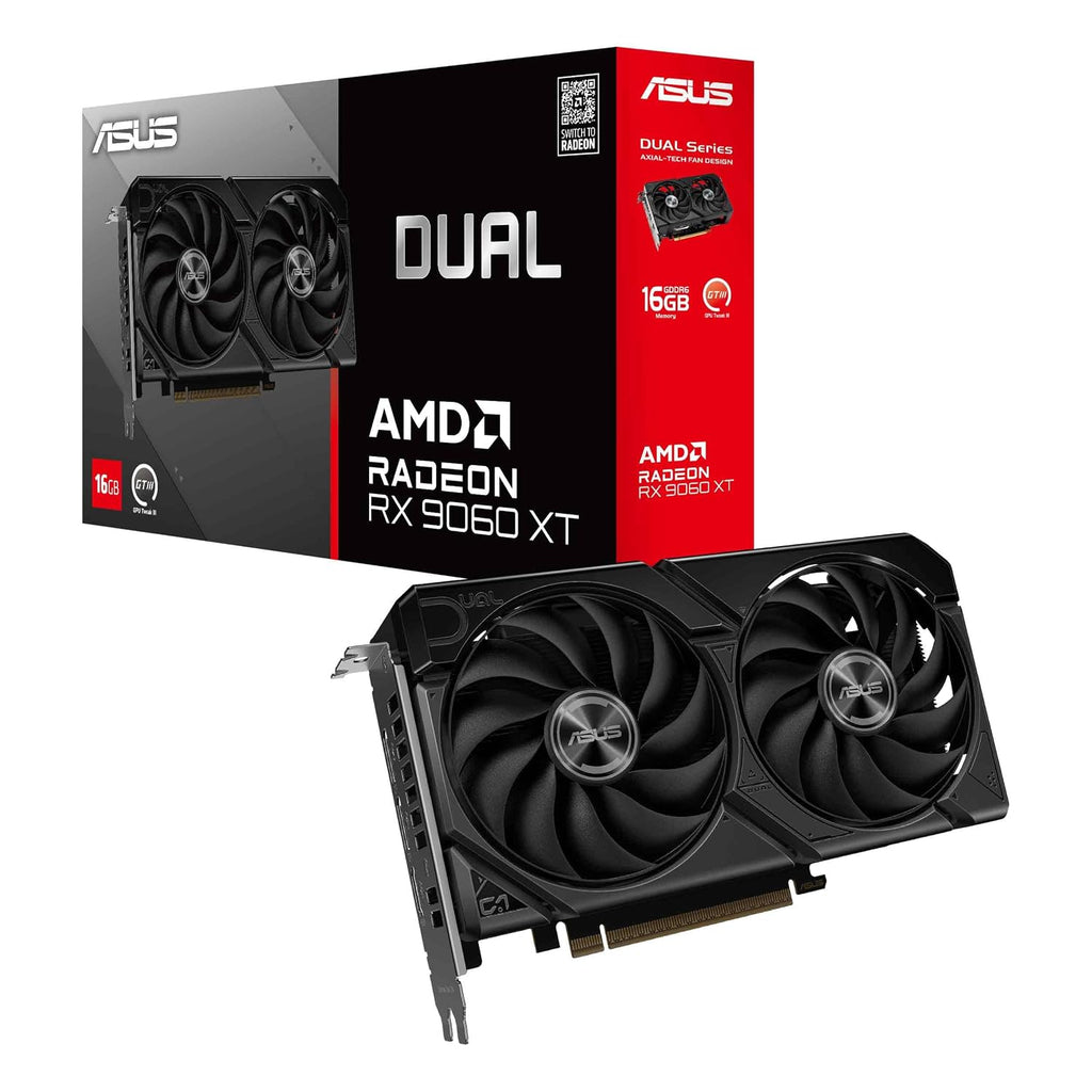 ASUS Dual Radeon RX 9060 XT 16GB GDDR6 Graphics Card - retail box