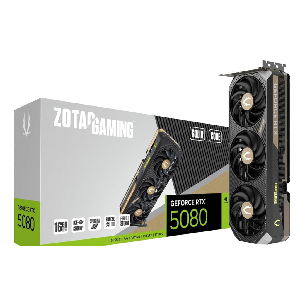 Zotac Gaming GeForce RTX 5080 Solid Core 16GB GDDR7 Graphics Card - retail box