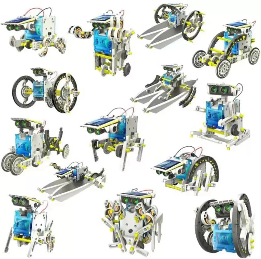 14 in 1 eduactional solar transformer robot toy