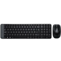 Logitech MK220 Compact Wireless Keyboard and Mouse Combo, 2.4 GHz Wireless with Unifying USB-Receiver, 24 Month Battery, Compatible with PC, Laptop - Black
