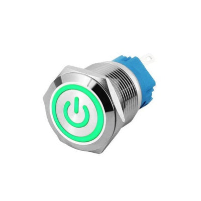 22mm ProMax PPS22006GPL Metal Push Button Switch Waterproof Latching Green
