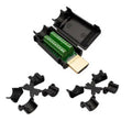 HDMI Male Jack Plug 19 Pin Breakout Terminals Solderless Connector With Case