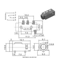 3.5mm 4 Pole Audio Jack - TRRS - Surface Mount