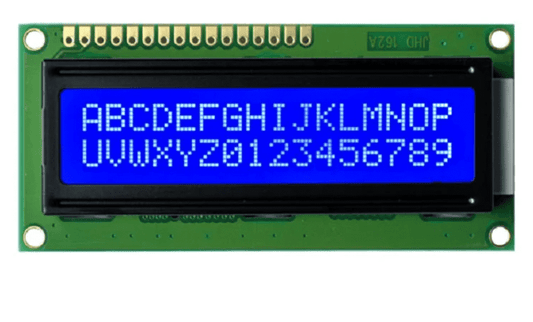 Original JHD 16x2 Character LCD Display- Blue - The Tech Depot