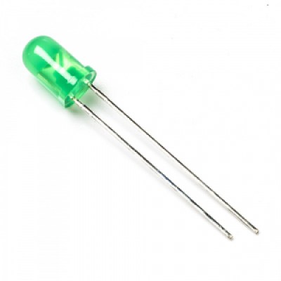 3mm Green LED with Diffused Lens