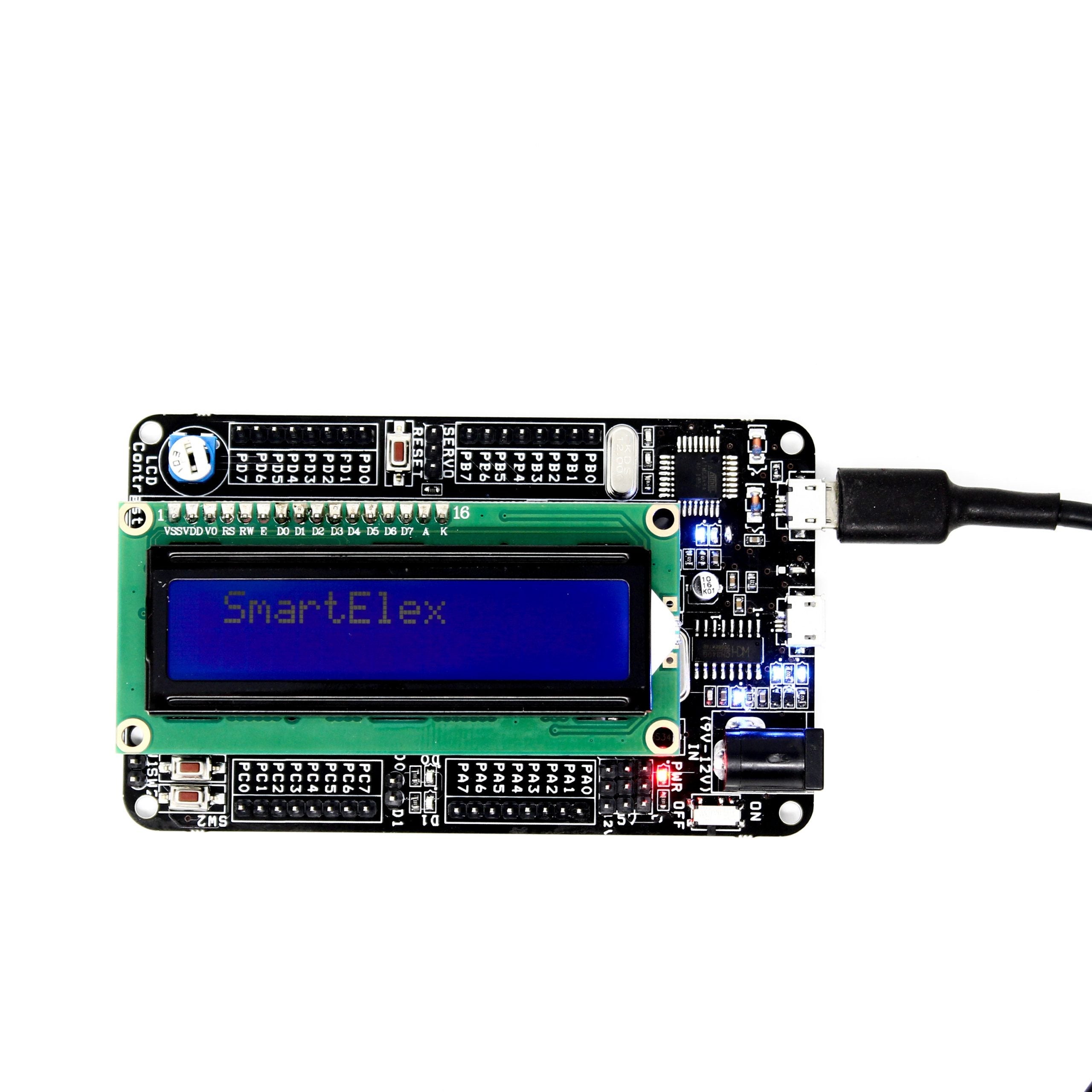 SmartElex ATmega32  Development Board on-board  Programmer