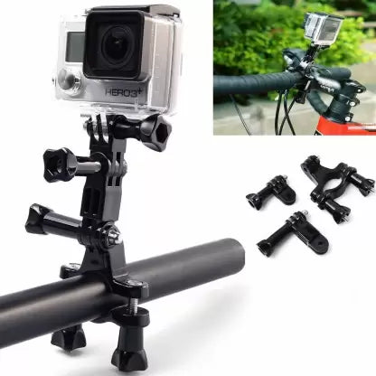 Action Pro Handlebar Grip Camera Mount  (Bike Handlebar Seatpost Clamp with Three-Way Adjustable Pivot Arm)