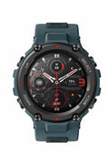 AMAZFIT Mens 47 mm T-Rex Pro Blue Dial Silicone Amoled Smart Watch - A2013