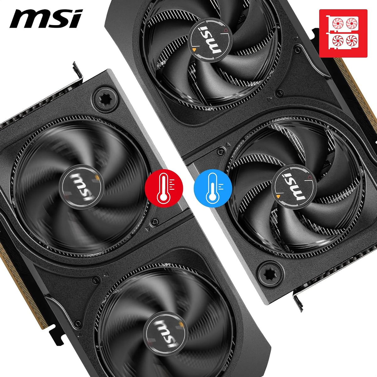 MSI GeForce RTX 5060 Ti 16G Shadow 2X OC Plus 16GB GDDR7 Graphics Card - backplate and cooling details
