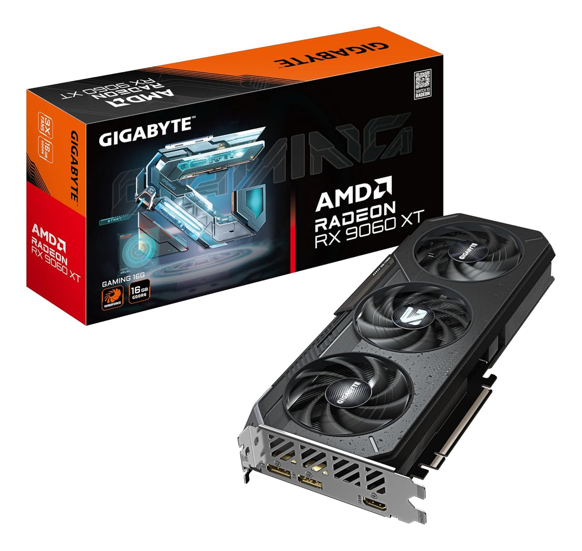 Gigabyte Radeon RX 9060 XT Gaming 16G GDDR6 Graphics Card - retail box