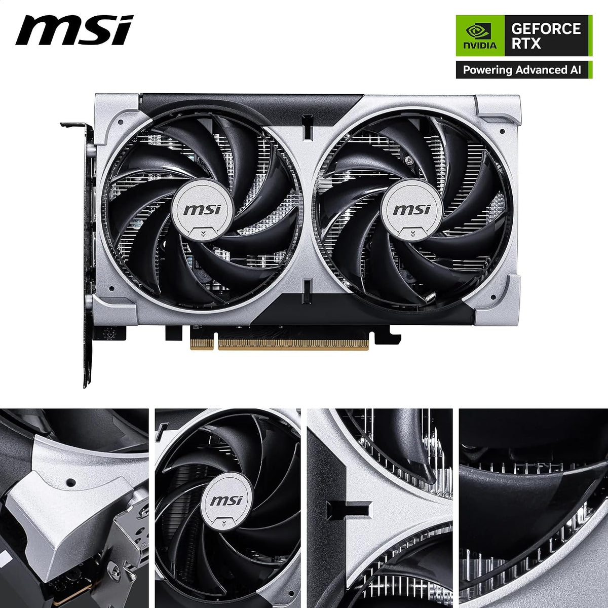 MSI GeForce RTX 5060 Ventus 2X OC 8GB GDDR7 Graphics Card - front view