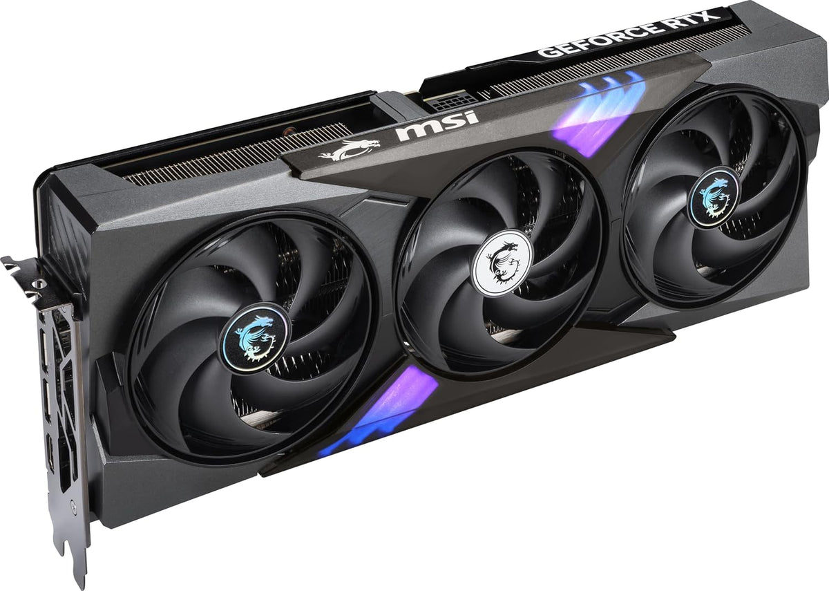 MSI GeForce RTX 5080 16G Gaming Trio OC GDDR7 Graphics Card - three-quarter view