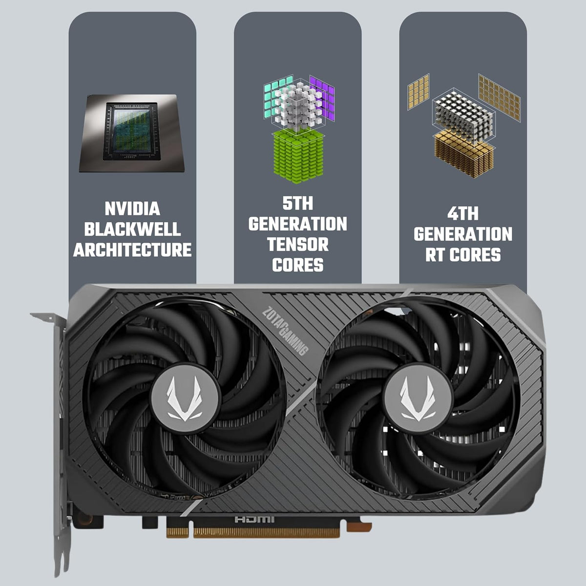 Zotac Gaming GeForce RTX 5060 Twin Edge 8GB GDDR7 Graphics Card - front view