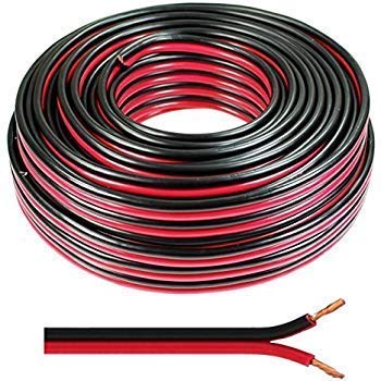 1 Meter – Audio Speaker Wires: 14/36 [0.5 Sq Mm] (100% Copper) [Red & Black – High Quality]