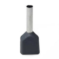Twin Insulated Bootlace Wire Crimp Ferrule End Terminal Lug-Grey-4 sqmm