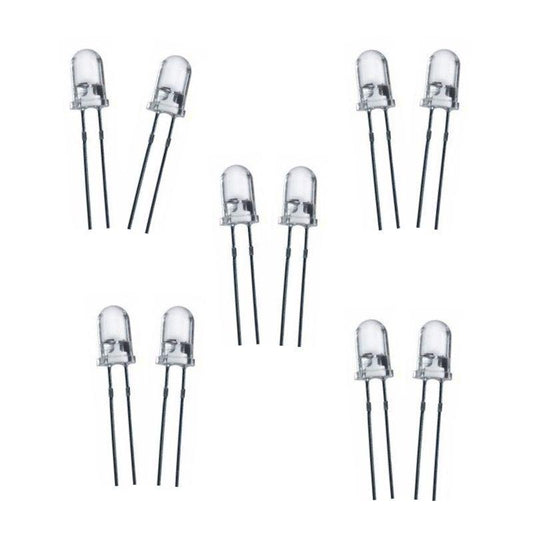 3mm White Blue LED (Pack of 10)