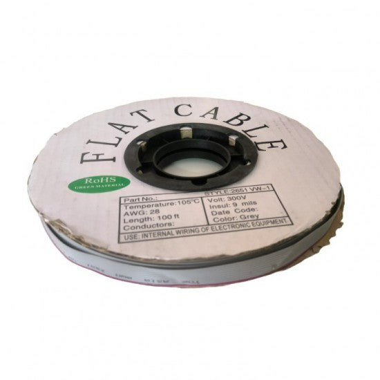 Flat Ribbon Cable 100ft Roll - 14 Pin - 14 conductors - FRC Computer Cable