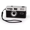 Ilford Sprite 35mm II Reusable Film Camera in Colour with Built-In Flash & Optical View Finder – Silver
