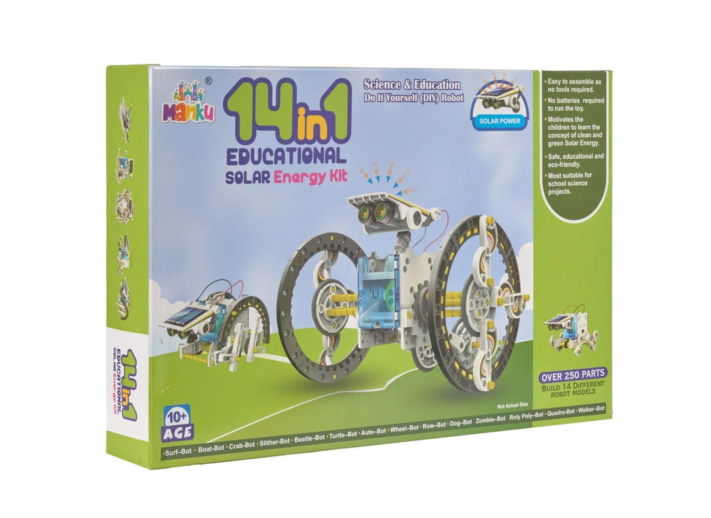 14 in 1 eduactional solar transformer robot toy