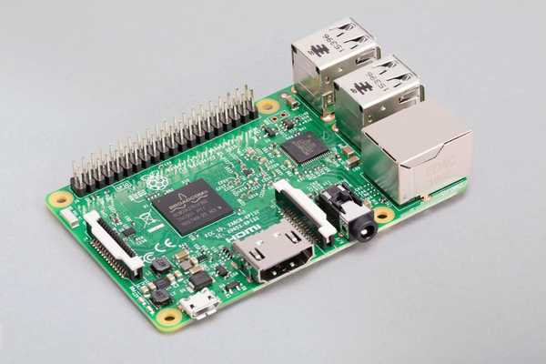 Raspberry Pi 3 Model B single board computer front angle