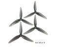 HQProp 6X3.5X3 Light Grey (2CW+2CCW)-Poly Carbonate-POPO Triblade Propeller