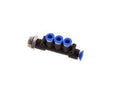 PU CONNECTOR PKM 06-01 (6mm OD X 1/8″ BSPT Male Triple Union Manifold)