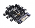 Tishri 8 Port SATA to 3 Pin Fan Splitter