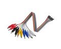 10Pin Alligator Clips Jumper Wires Crocodile Dupont Line with Female Connector Cable for DIY Connection – 20cm