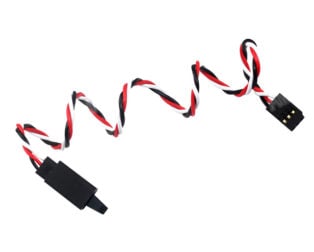 SafeConnect Twisted 45CM 22AWG Servo Lead Extention (Futaba) Cable with Hook – 1PCS