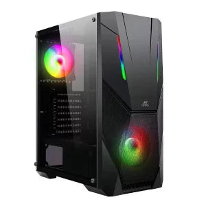 Ant Esports ICE-211TG Black Mid Tower ARGB Gaming Cabinet