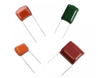 22nF (0.022uF – 2A223J) – 100V Polyester Film Capacitor-(pack of 10)