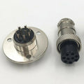 9 Pin GX16 Male Female Panel Mount Aviation Connector with 3 Hole Circular Flange