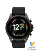 FOSSIL Mens 44 mm Gen 6 Full Color Display Silicone Digital Smart Watch - FTW4061