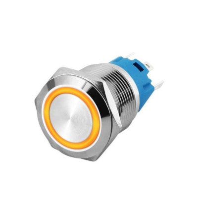22mm ProMax PPS22006YRL Metal Push Button Switch Waterproof  Latching Yellow