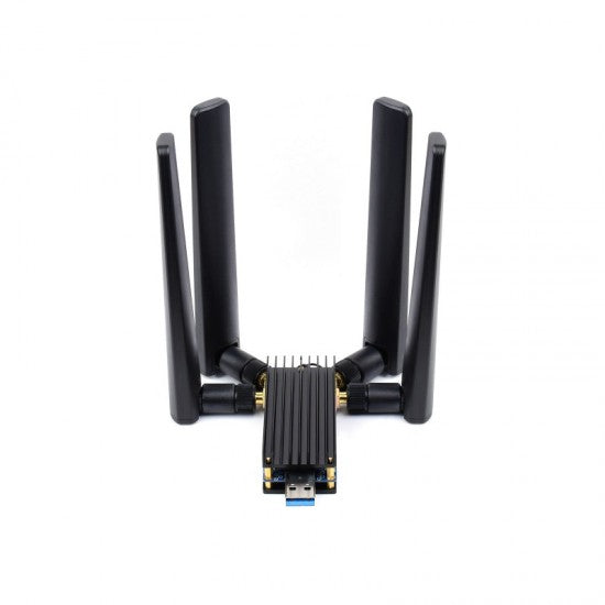 5G DONGLE Module, quad antennas, USB3.1 port, Aluminum Alloy Heatsink, M.2 Key B Interface