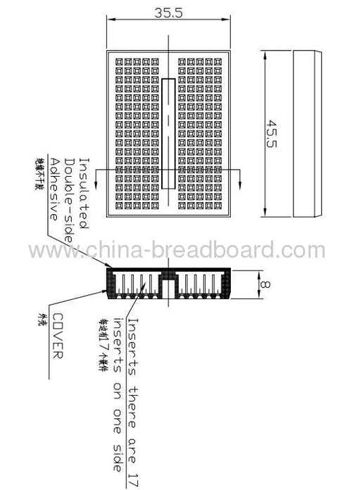 170 Point Breadboard - The Tech Depot