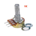 1K Rotary potentiometer round shaft handle 3 pin