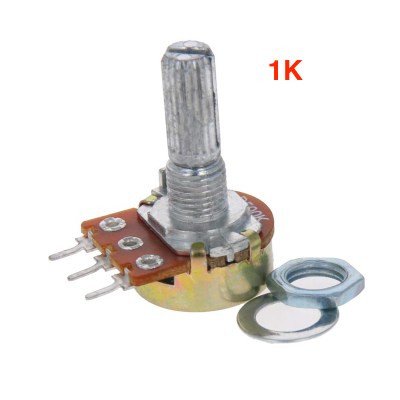 1K Rotary potentiometer round shaft handle 3 pin