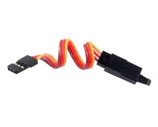 SafeConnect Flat 15CM 22AWG Servo Lead Extension (JR) Cable with Hook – 1PCS - The Tech Depot
