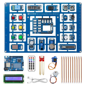 Elecrow 26-in-1 Learning Kit for Arduino UNO R4 WiFi with 26 Lessons and 26 Modules