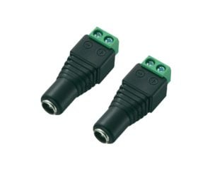 Female 2.1*5.5mm for DC Power, Jack Adapter Connector Plug For, CCTV Camera Pack of 2