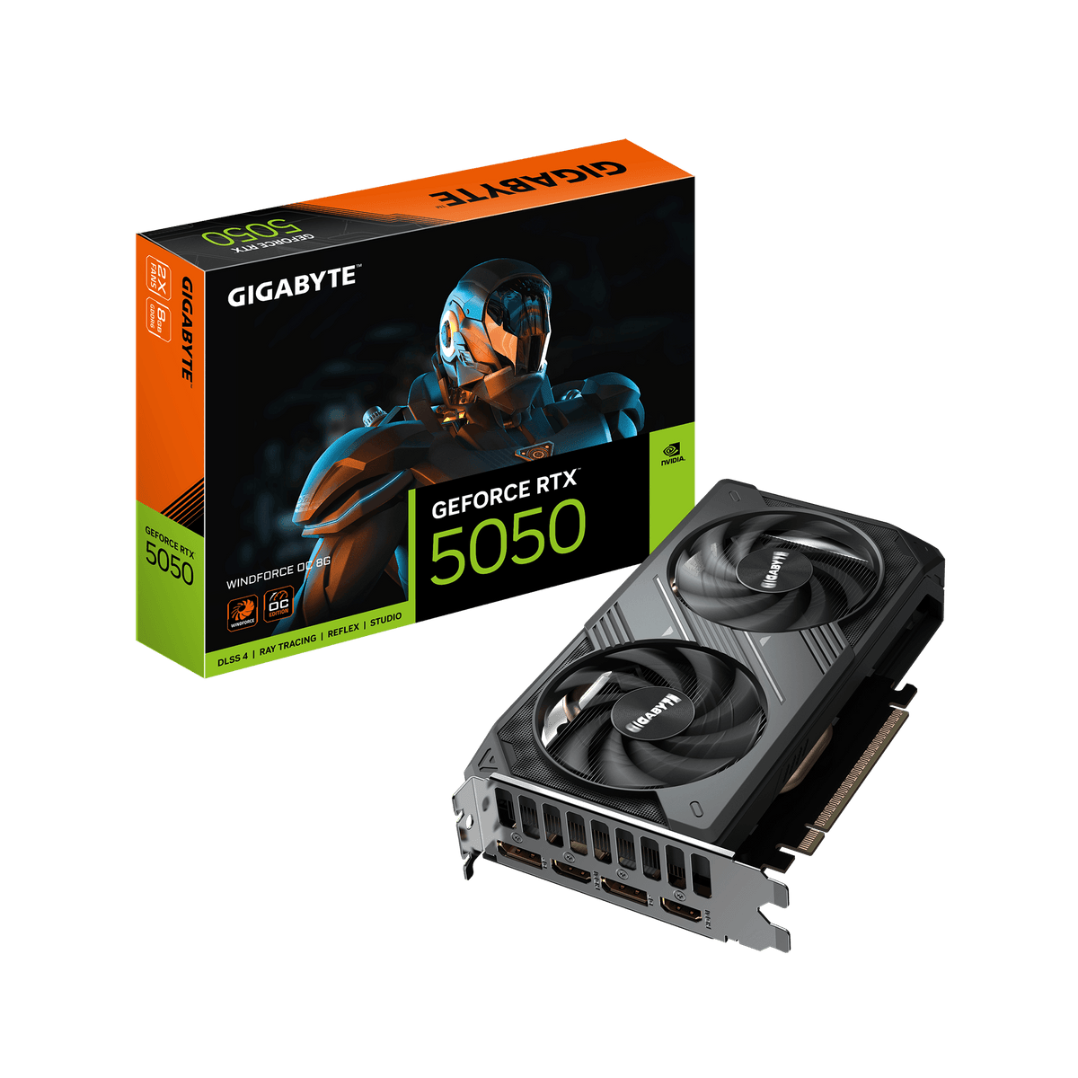 Gigabyte GeForce RTX 5050 WINDFORCE OC 8G GDDR6 Graphics Card - retail box