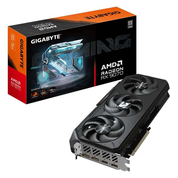 Gigabyte Radeon RX 9070 Gaming OC 16GB GDDR6 Graphics Card - front view