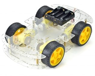Longer version of 4 WD Double Layer Smart Car Chassis Kit - The Engineer Store