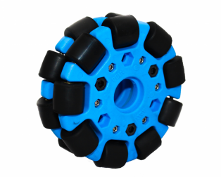 EasyMech Blue 100mm Double Glass Fiber Omni Wheel (BEARING TYPE ROLLER) High Quality