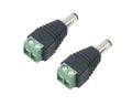 Male 2.1 x 5.5mm for DC Power Jack, Adapter Connector Plug For CCTV, Camera Pack of 2