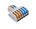 PCT-SPL-62 0.08-2.5mm 6:2 Pole Wire Connector Terminal Block with Spring Lock Lever for Cable Connection