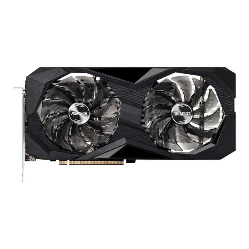 ASRock Radeon RX 7600 Challenger OC 8GB GDDR6 Graphics Card - angle view