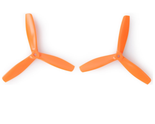 Orange HD Propellers 6045(6X4.5) Tri Blade Bullnose Polycarbonate Orange 2CW+2CCW-2pairs