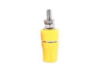 Yellow M4*36 Pure Copper Terminal 4mm Banana Jack Socket 20A